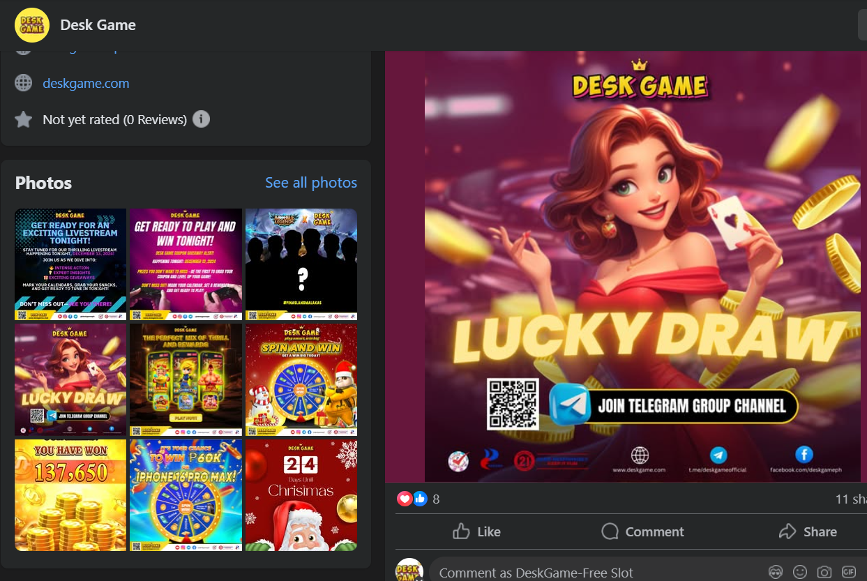 FB Page Deskgame Online Casino-第2张图片-Slot777 Bet-PH